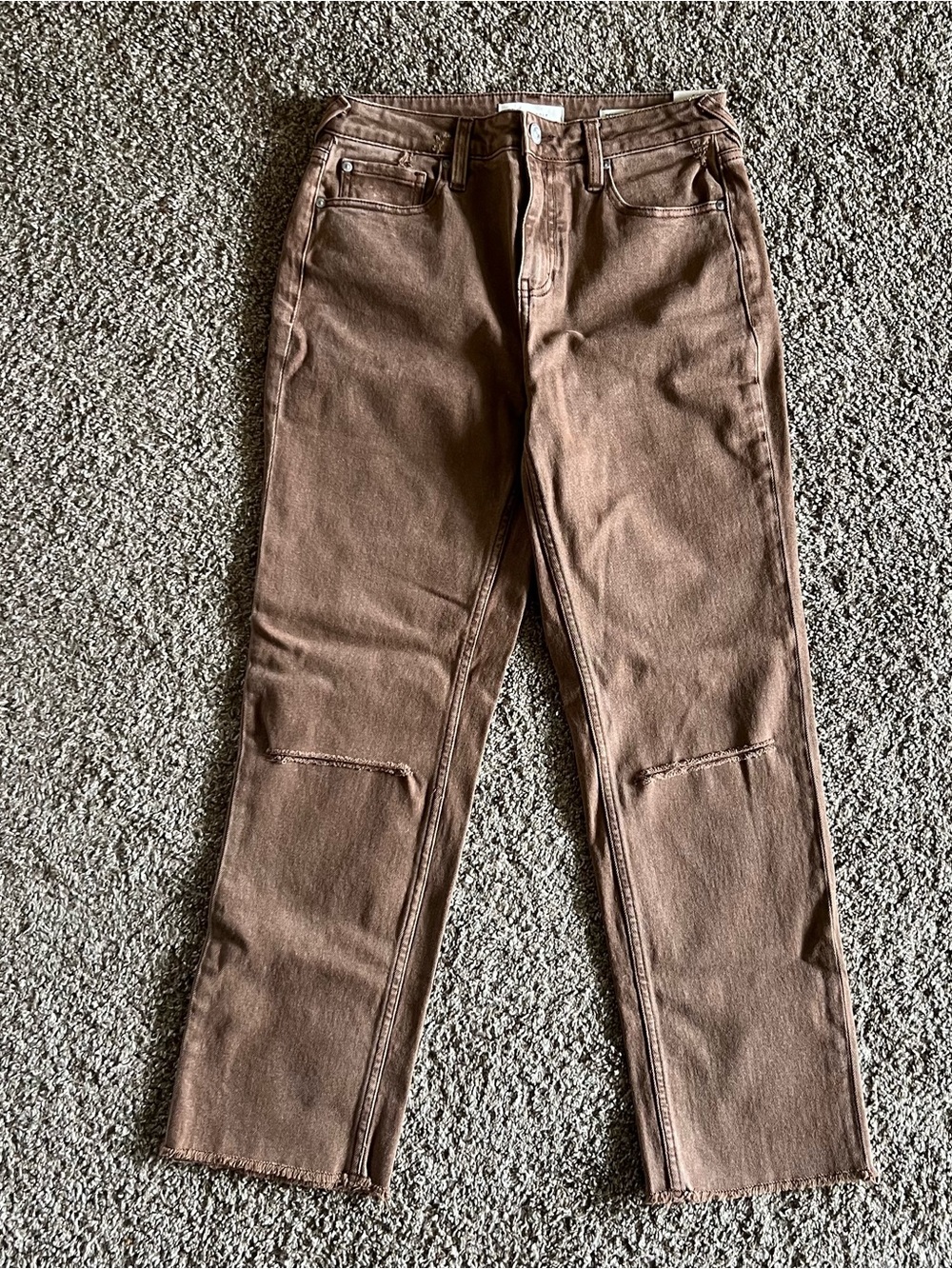 Cleo + Wolf Brown High Rise Straight-Leg Jeans - NWT